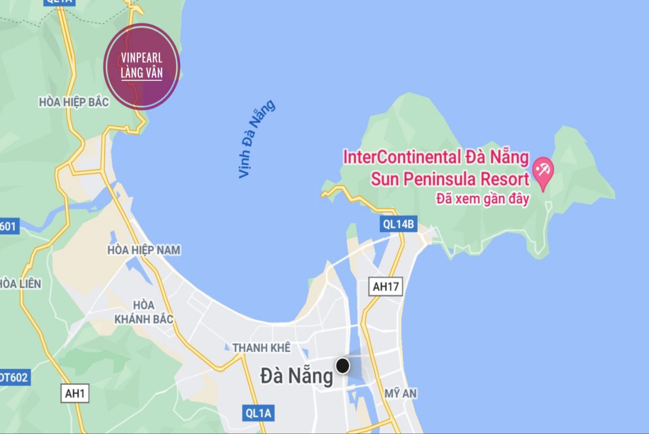 Vị trí chiến lược và đắc địa tại  Vinpearl Làng Vân Đà Nẵng