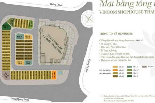 MẶT BẰNG PHÂN LÔ VỀ VINCOM THÁI HÒA NGHỆ AN