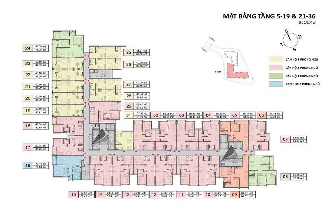 Mặt bằng phân lô của khu Kita Gallery Bình Tân