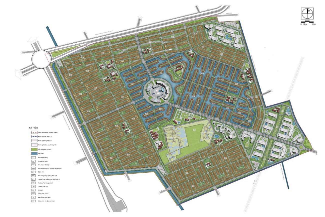 Mặt bằng phân lô của Vinhomes Dream City Hưng Yên