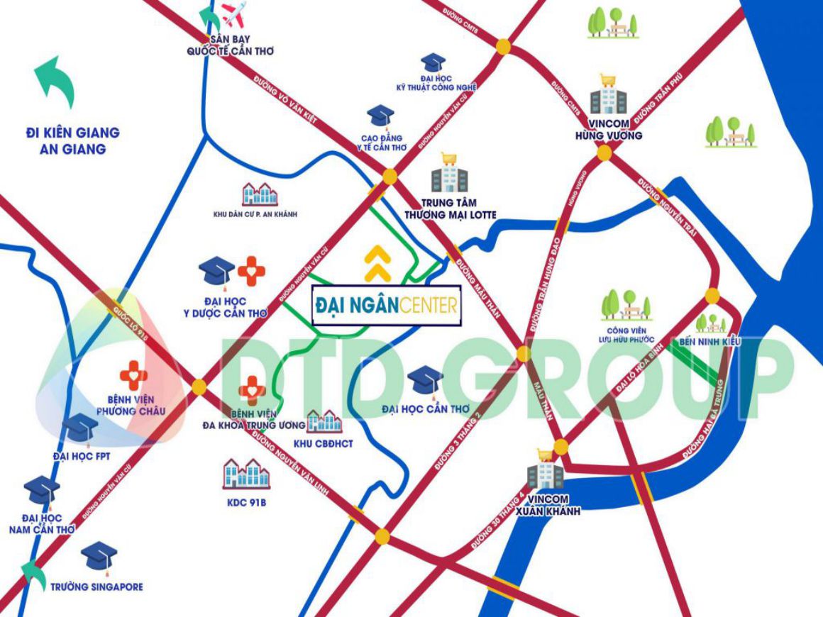 Vị trí chiến lược và đắc địa tại nhà phố khu dân cư Đại Ngân Cần Thơ