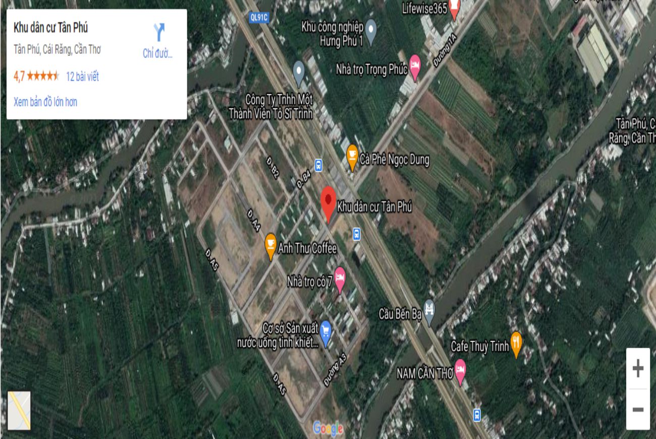 Vị trí khu dân cư tân phú cần thơ
