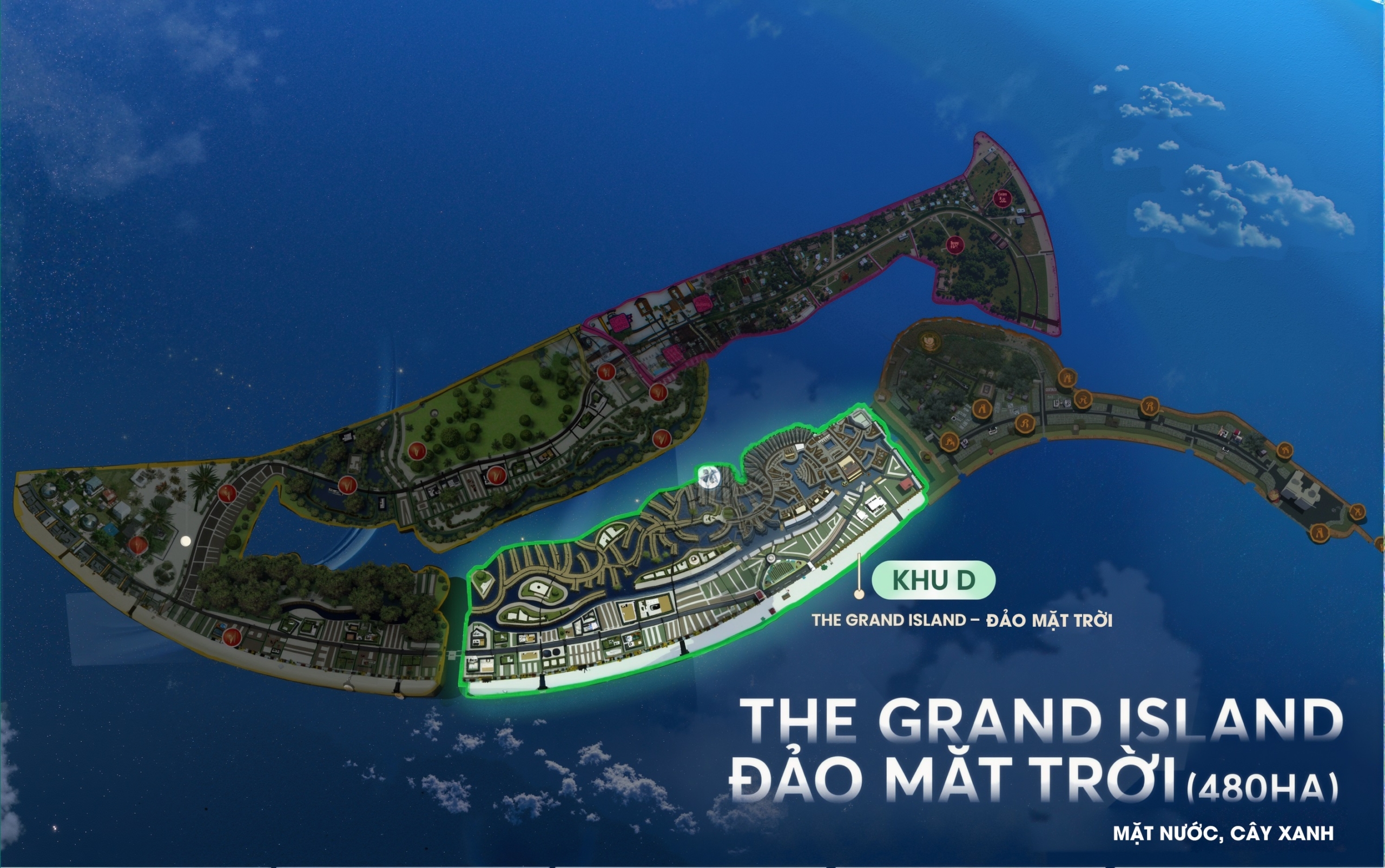 Mặt Bằng khu D Vinhomes Cần Giờ – Với tên Gọi THE GRAND ISLAND - ĐẢO MẶT TRỜI