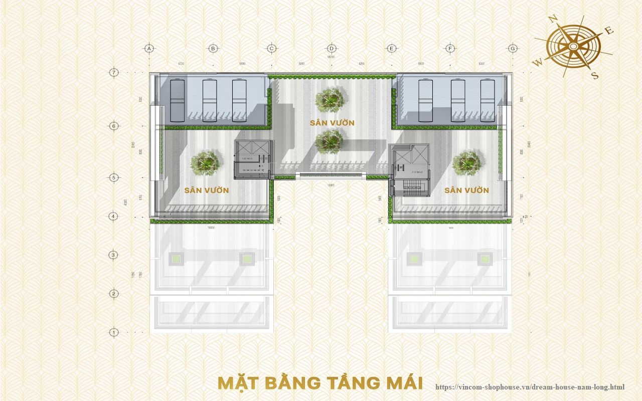 Mặt Bằng Căn Hộ Dream house Cần Thơ Tầng Mái