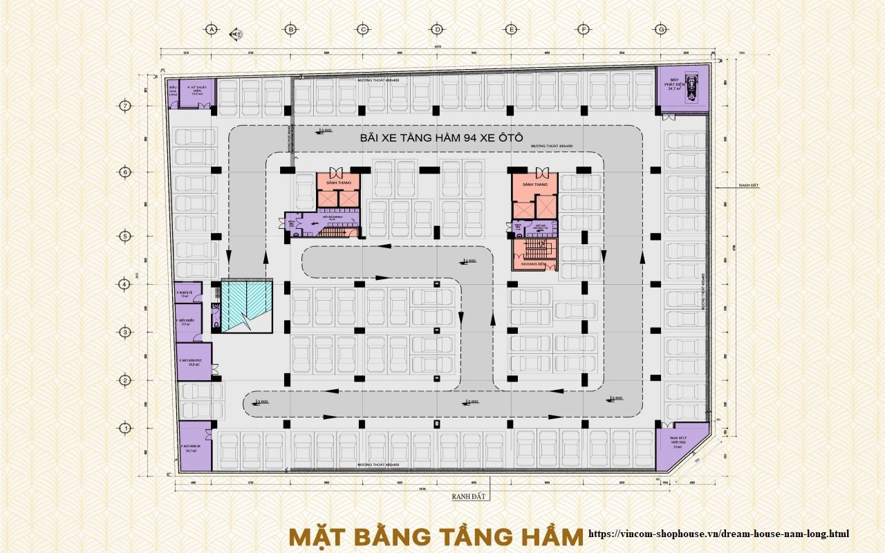Mặt Bằng Căn Hộ Dream house Cần Thơ Tầng Hầm