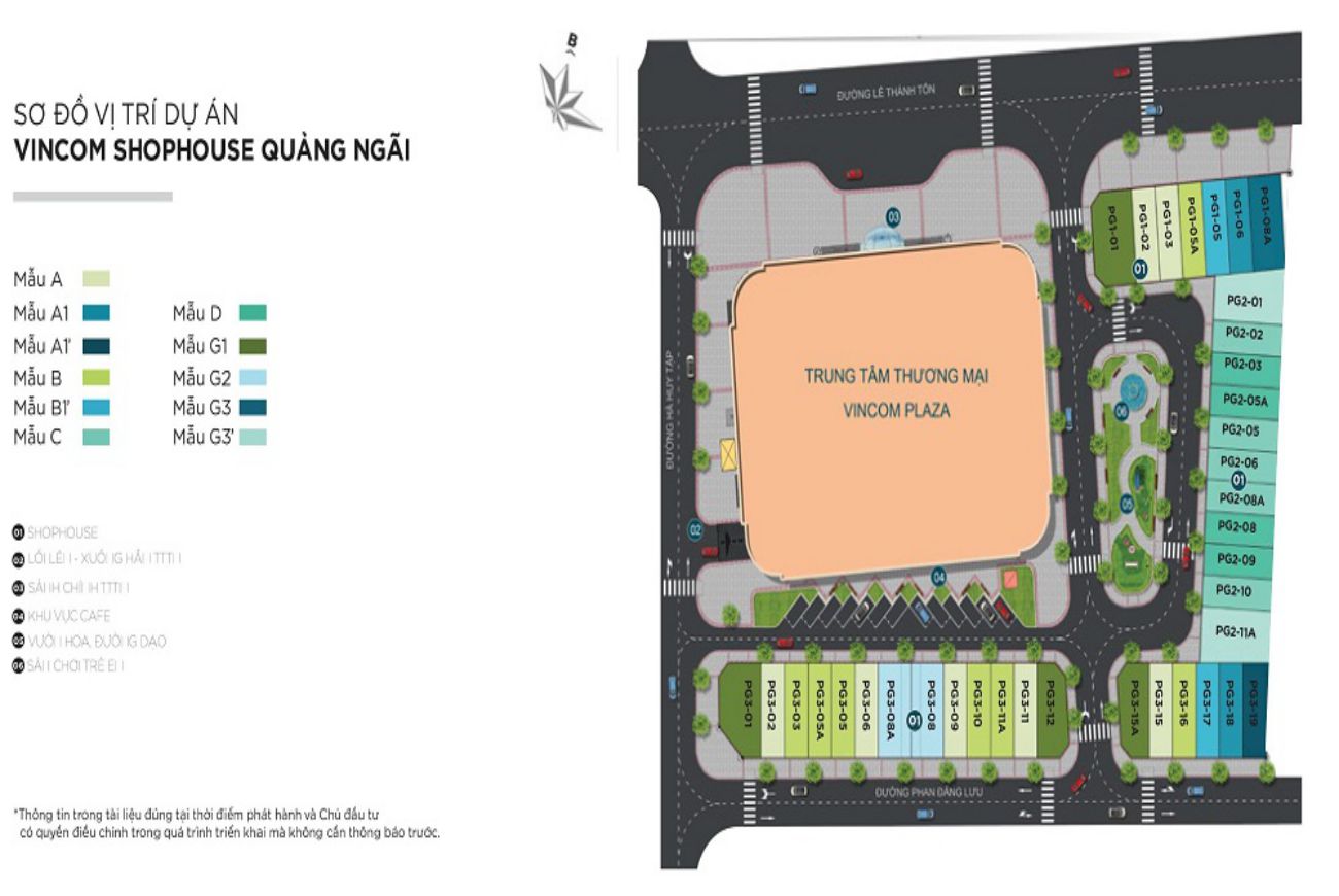 Mặt bằng Vincom Quảng Ngãi
