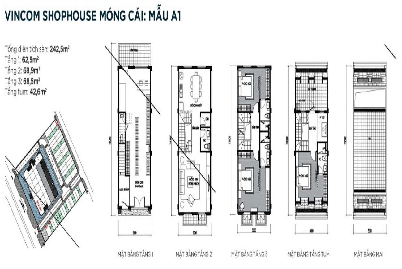 Mặt bằng chi tiết Vincom Móng Cái