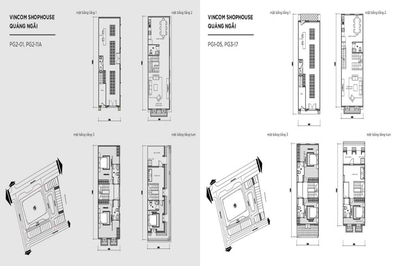 Mặt bằng chi tiết Vincom Quảng Ngãi