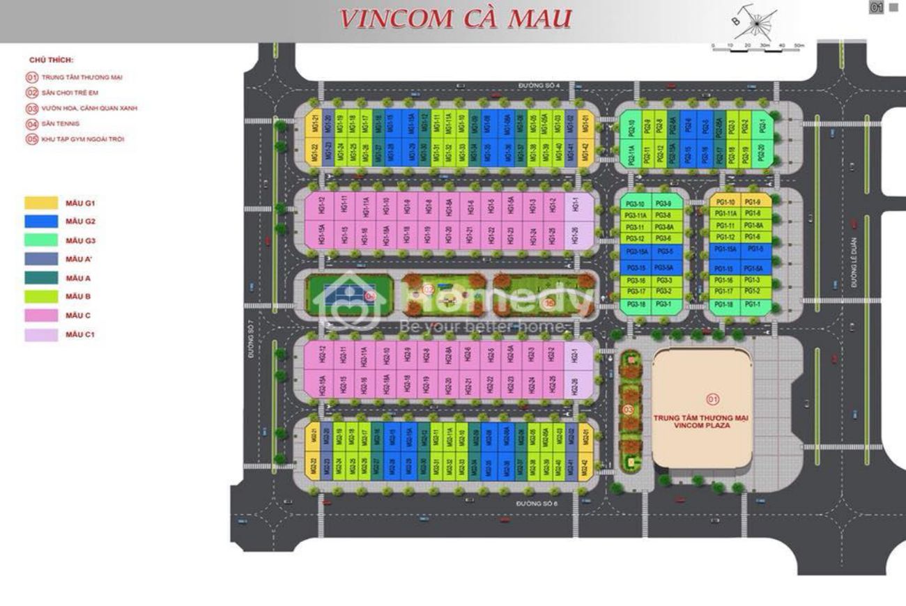 Mặt bằng Vincom Cà Mau