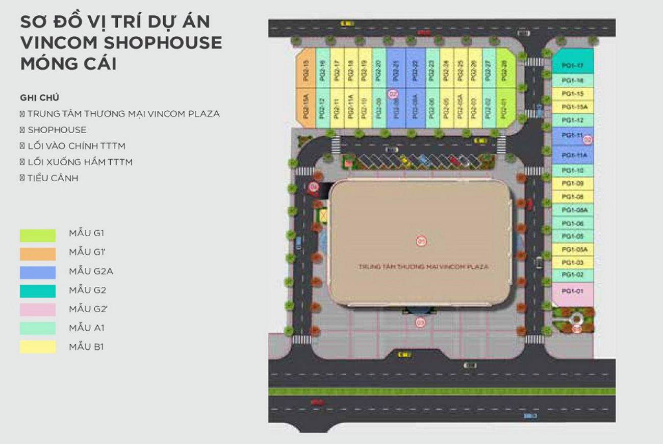 Mặt bằng Vincom Móng Cái