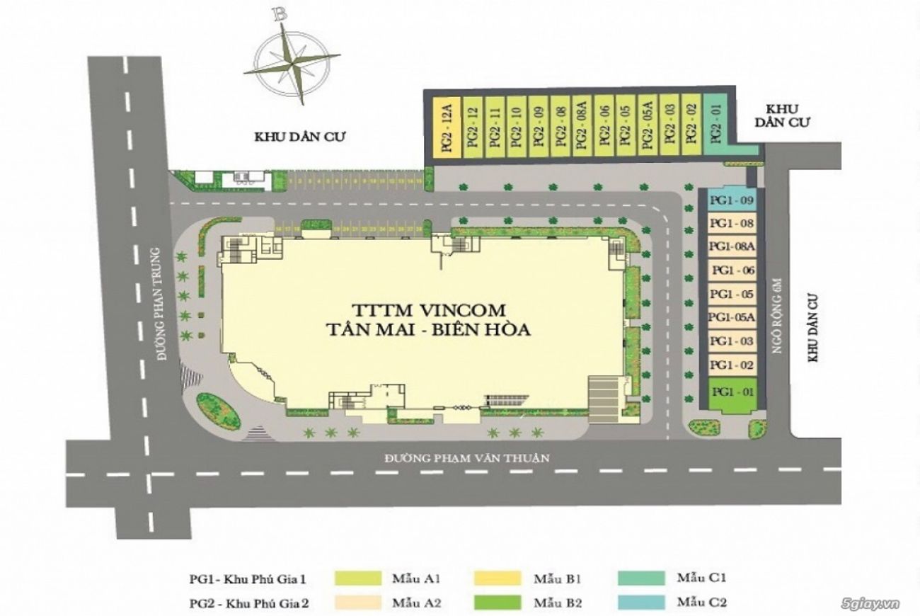 Mặt bằng Vincom Biên Hòa