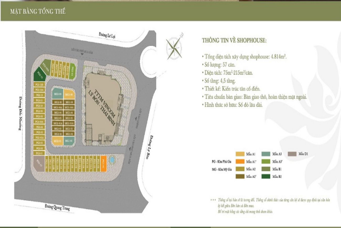 Mặt bằng Vincom Thái Bình