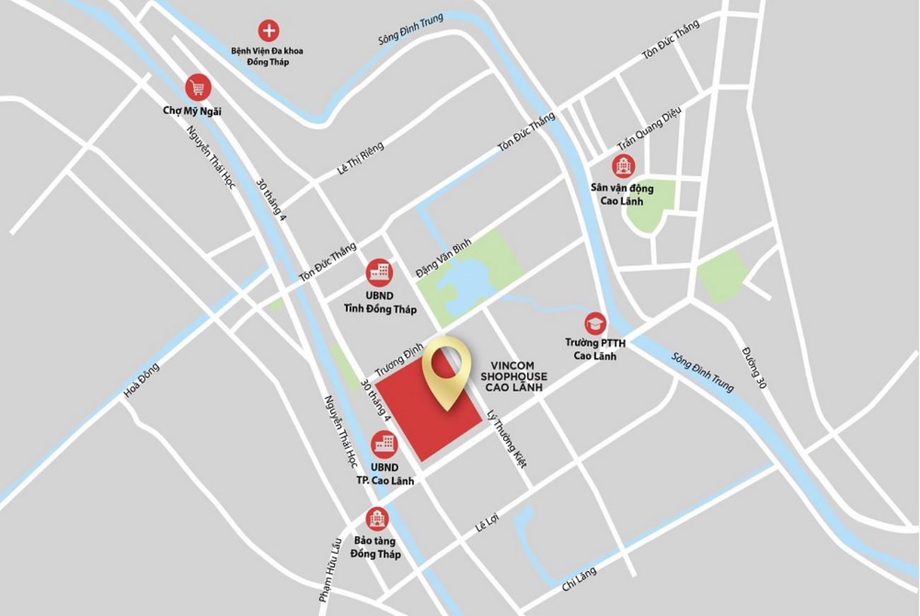 Vị trí Vincom Cao Lãnh