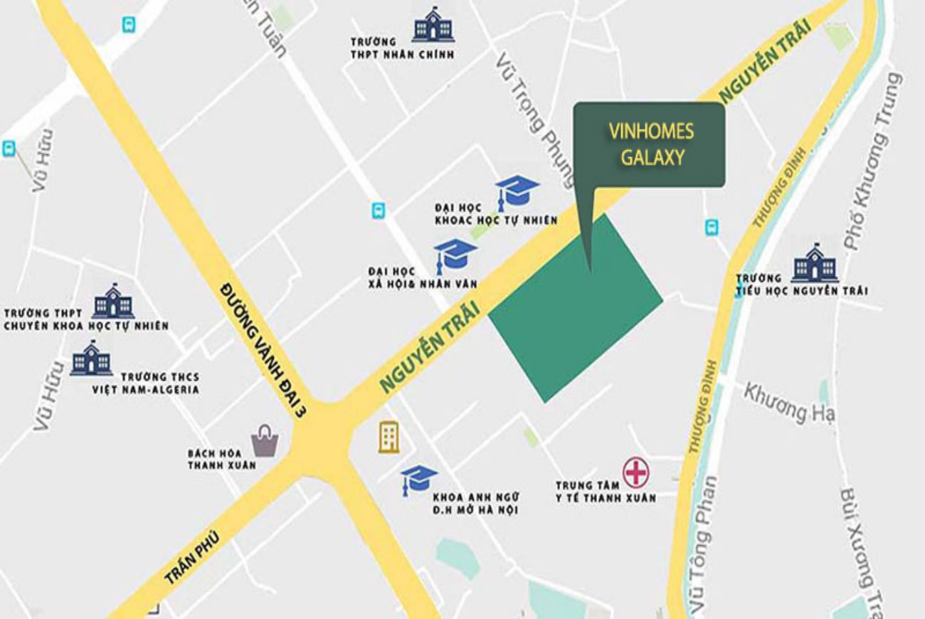 Vị trí Vinhomes Galaxy Nguyễn Trãi