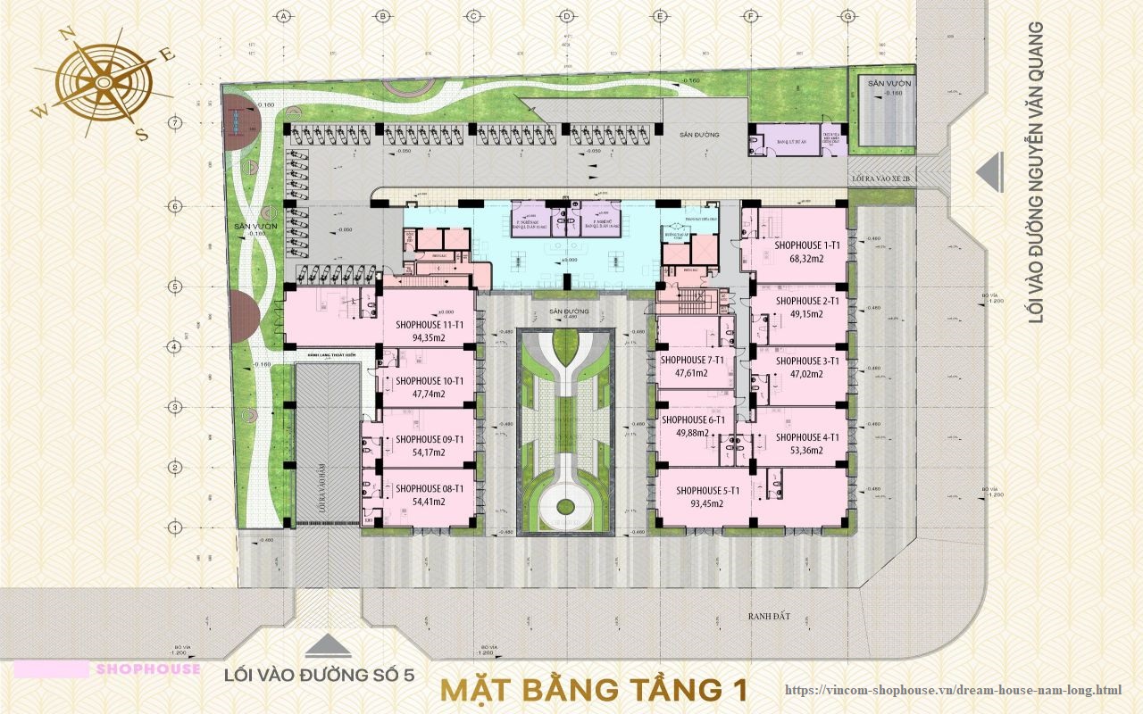 Mặt Bằng Căn Hộ Dream house Cần Thơ Tầng 1