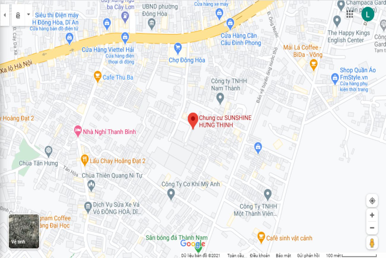 Vị trí HT Pearl Dĩ An Bình Dương