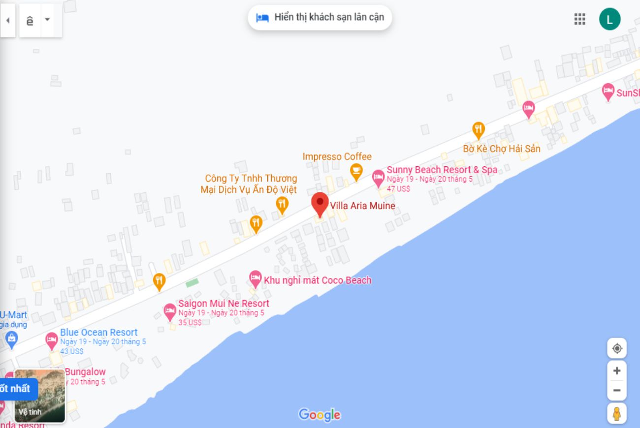 Vị trí Aria Mũi Né Luxury Apartment