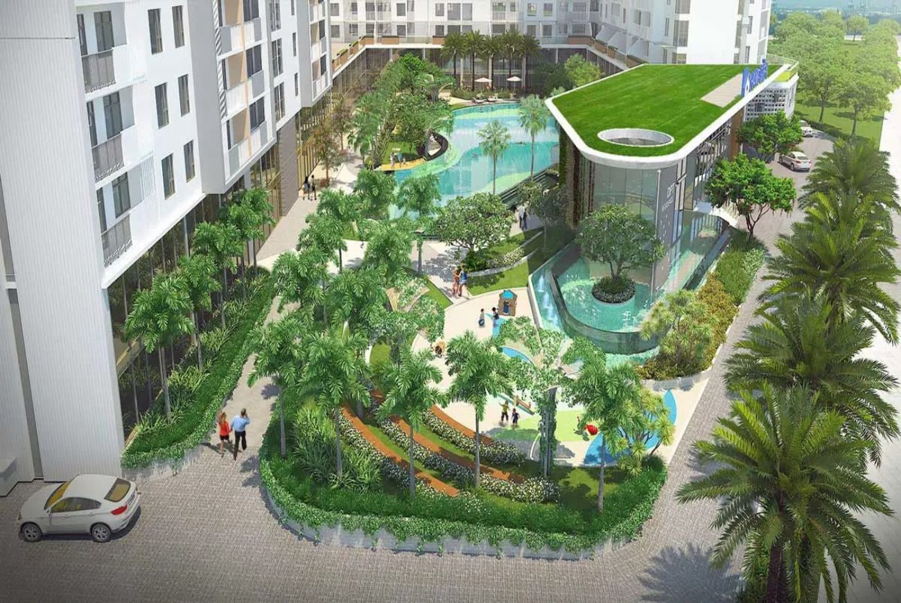 Khu công viên nội khu chung cư Diamond Tower Dĩ an