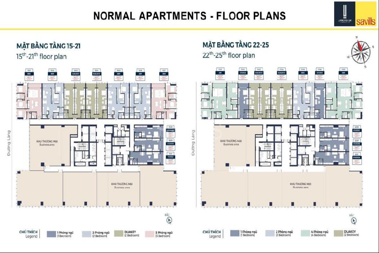 Mặt bằng Lancaster Luminaire