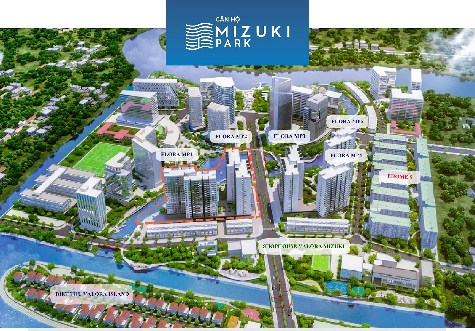 Mặt bằng Flora Mizuki