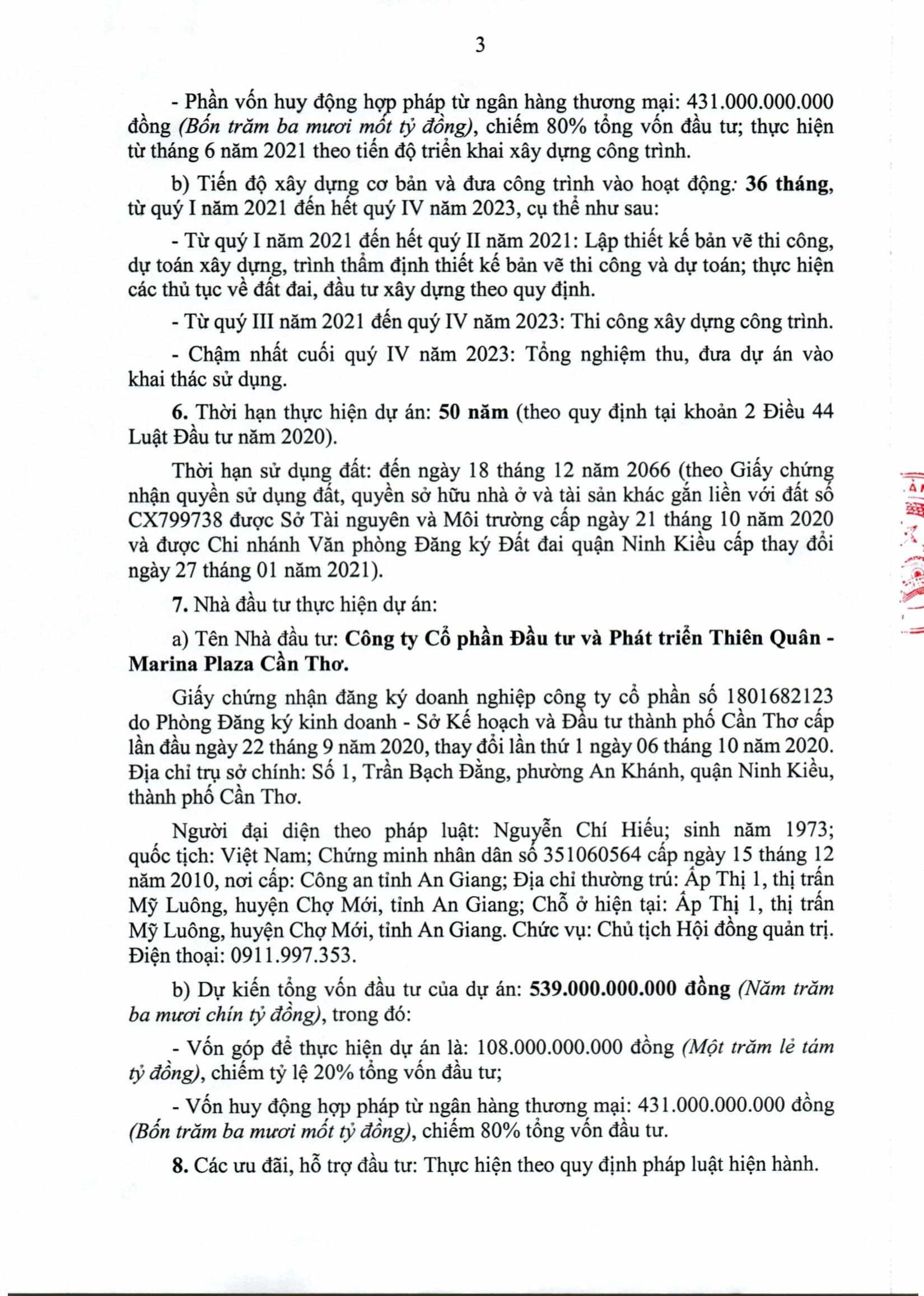 Pháp Lý Căn Hộ Thiên Quân Marina Plaza