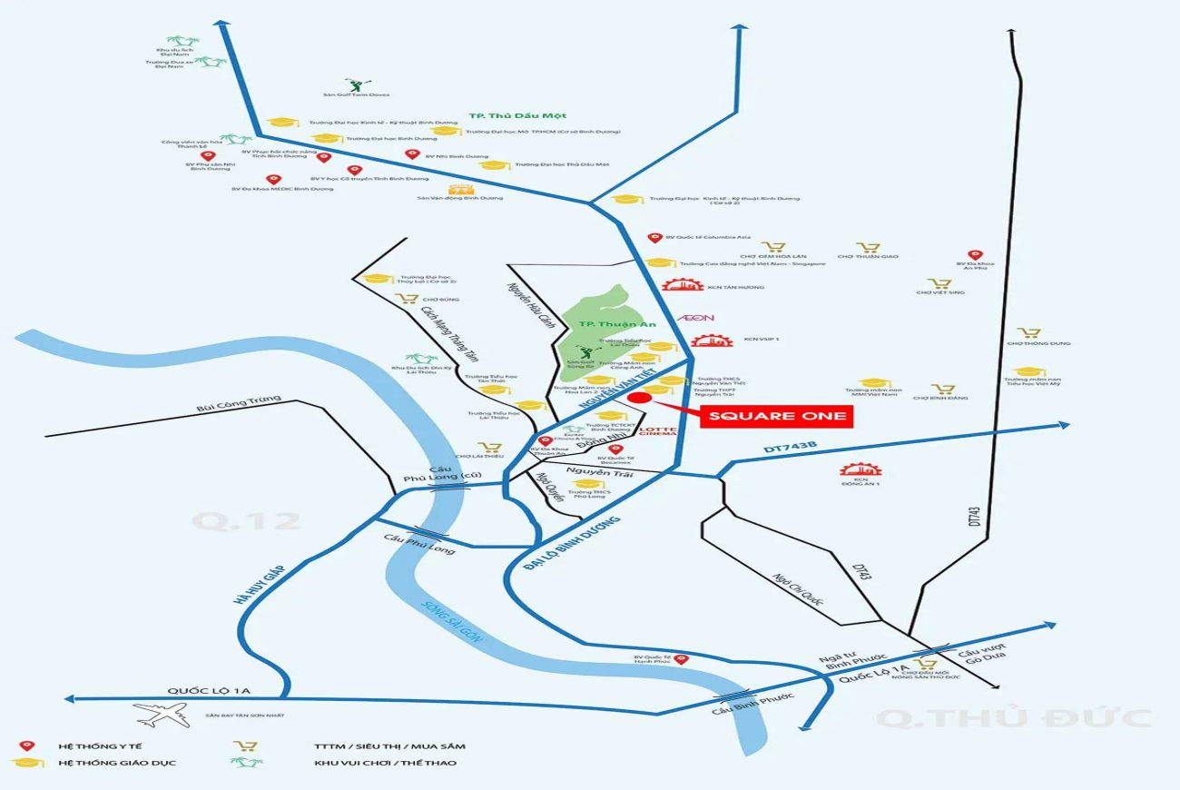 Vị trí Square One Bình Dương