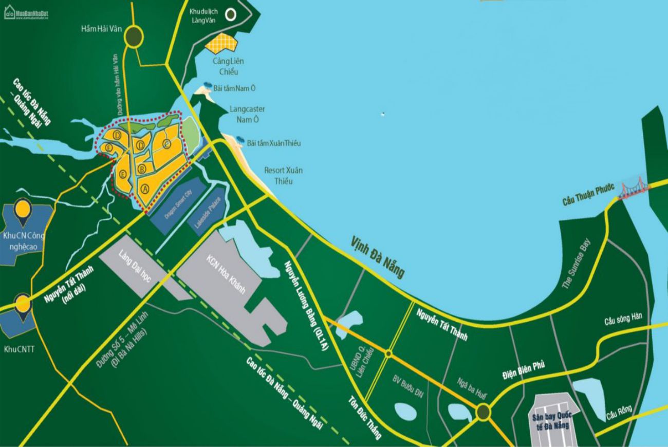 Vị trí Golden Hills Đà Nẵng