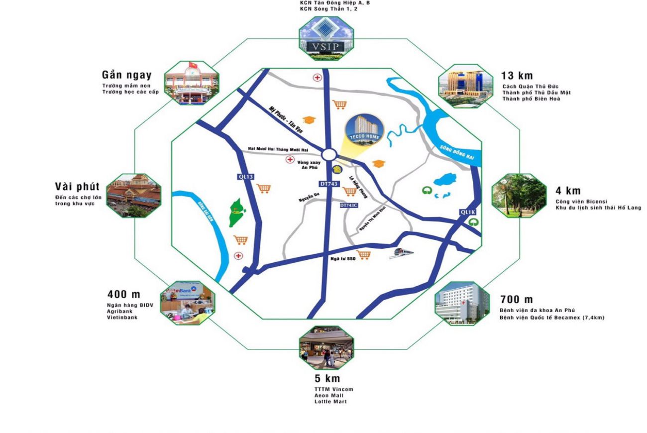 Tiện ích ngoại khu Tecco Luxury