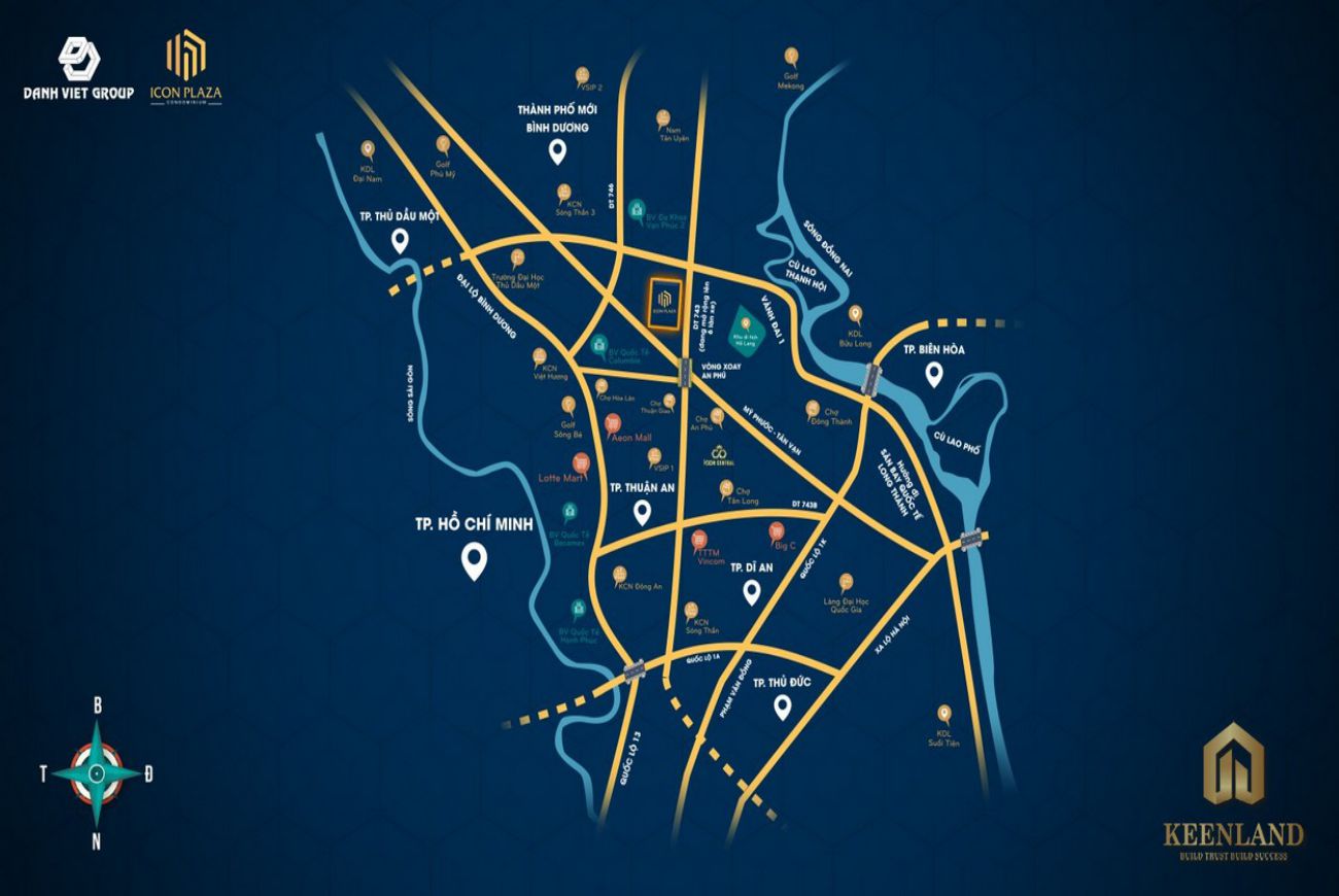 Vị trí Icon Plaza Bình Dương