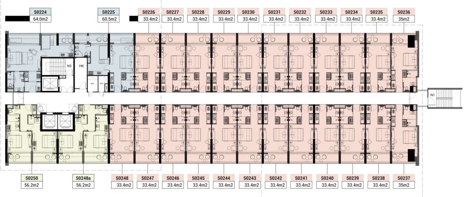 Mặt bằng chi tiết căn hộ Apec Mandala Kim Bôi