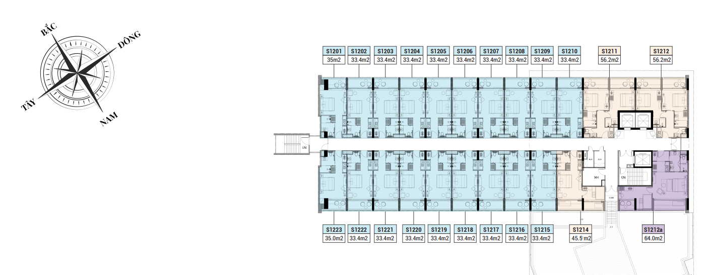 Mặt bằng chi tiết căn hộ Apec Mandala Kim Bôi
