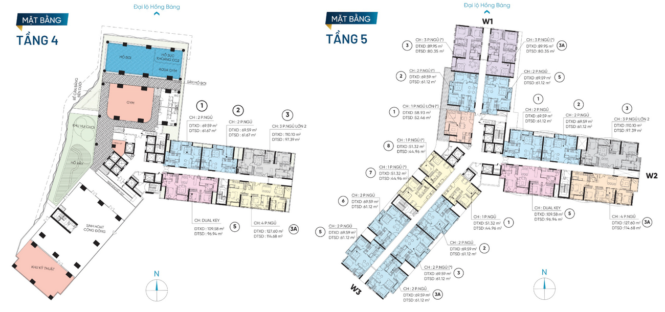 Mặt bằng dự án căn hộ chung cư D Homme Quận 6 Đường Hồng Bàng chủ đầu tư DHA