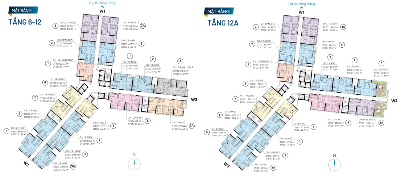 Mặt bằng dự án căn hộ chung cư D Homme Quận 6 Đường Hồng Bàng chủ đầu tư DHA