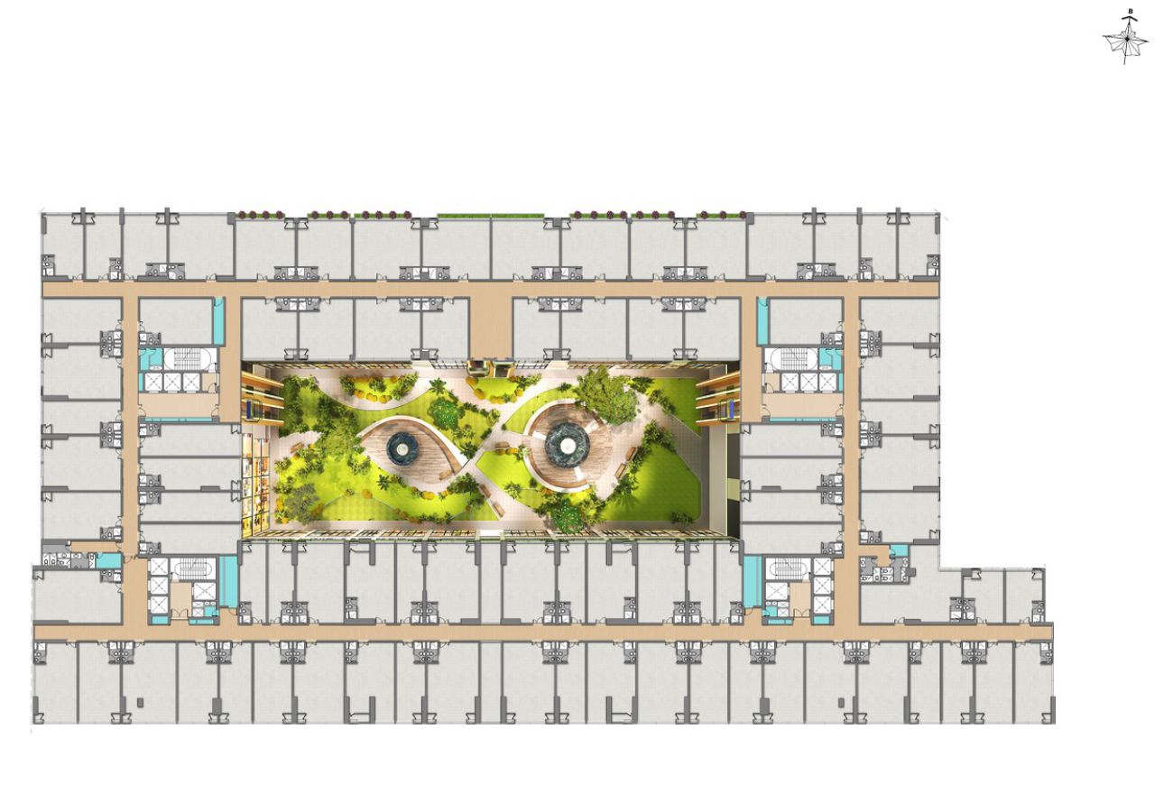 Mặt bằng tầng 3 dự án căn hộ Green Star Sky Garden quận 7