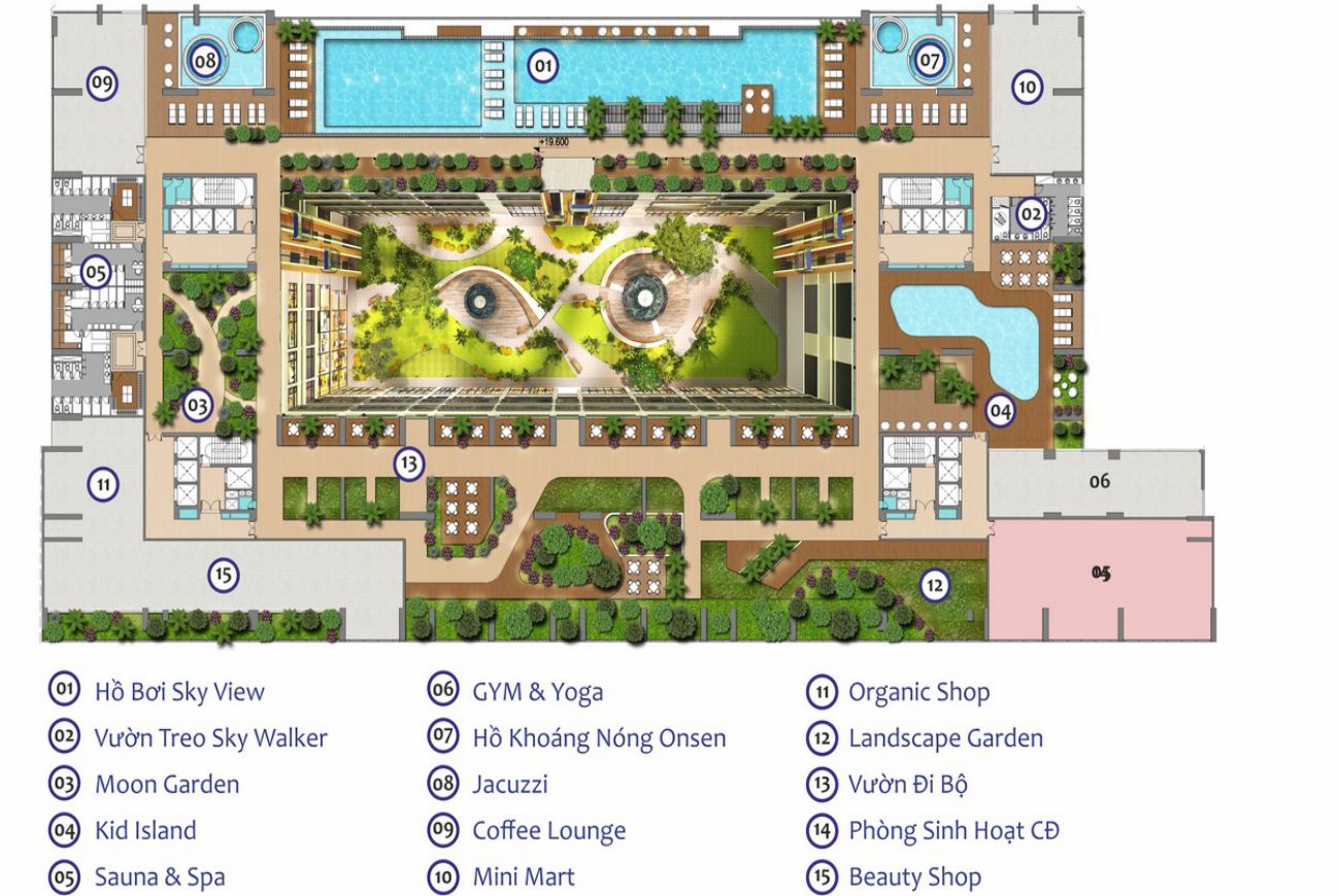 Mặt bằng tầng 5 dự án căn hộ Green Star Sky Garden quận 7