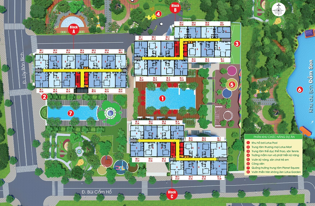 Mặt bằng Diamond Lotus Lake View