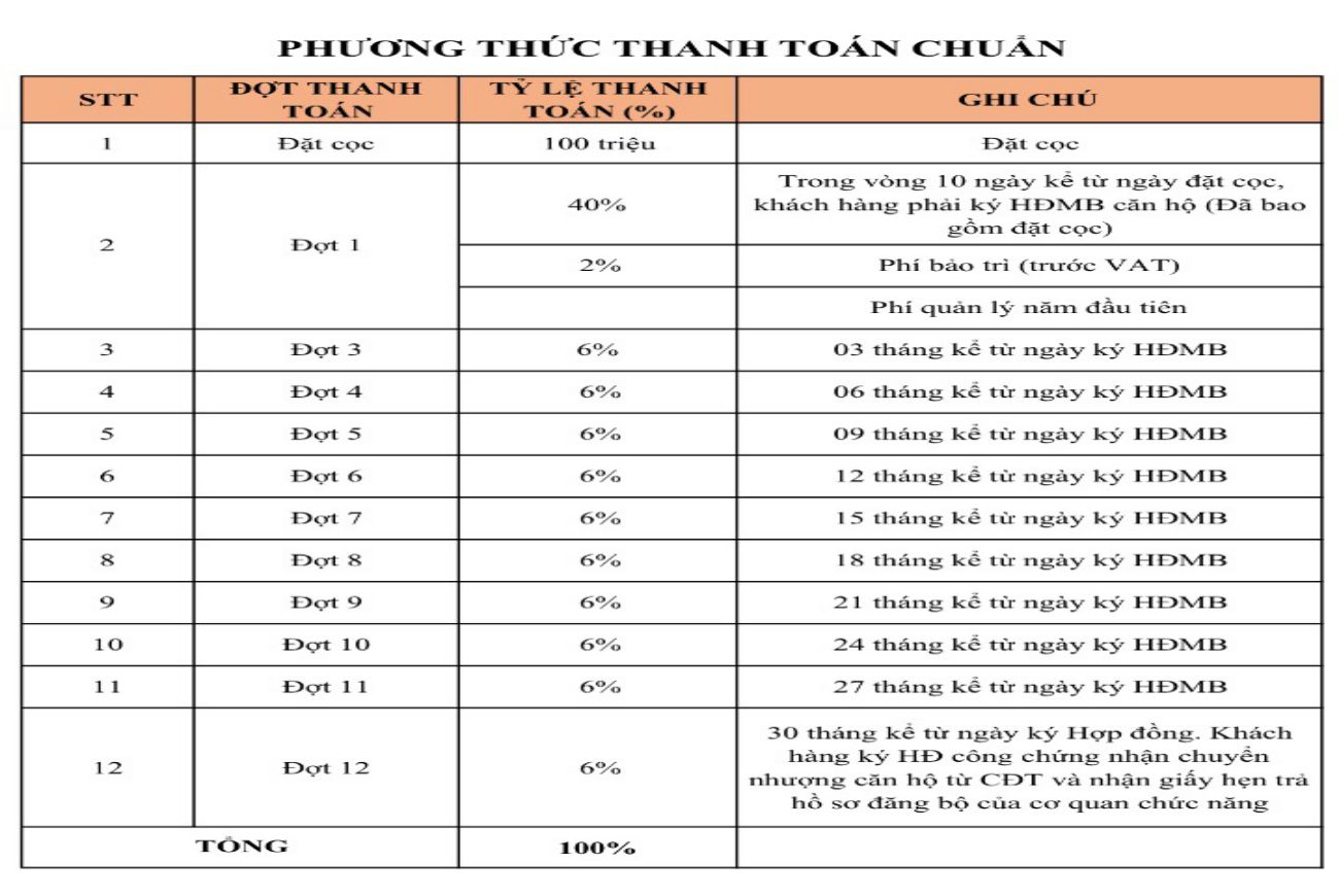 Phương thức thanh toán Cosmo City Quận 7