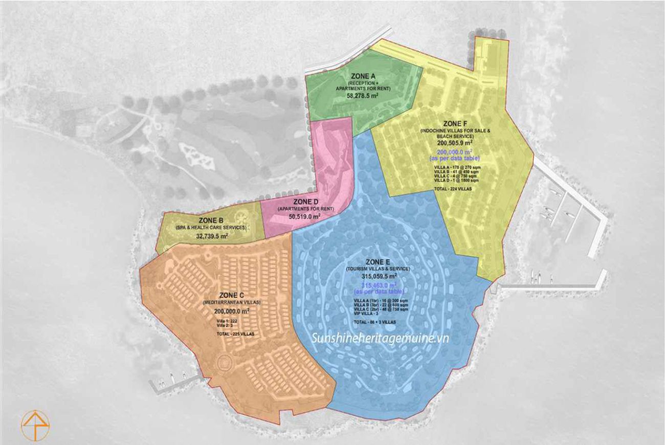 Mặt bằng tổng thể Sunshine Heritage Mũi Né