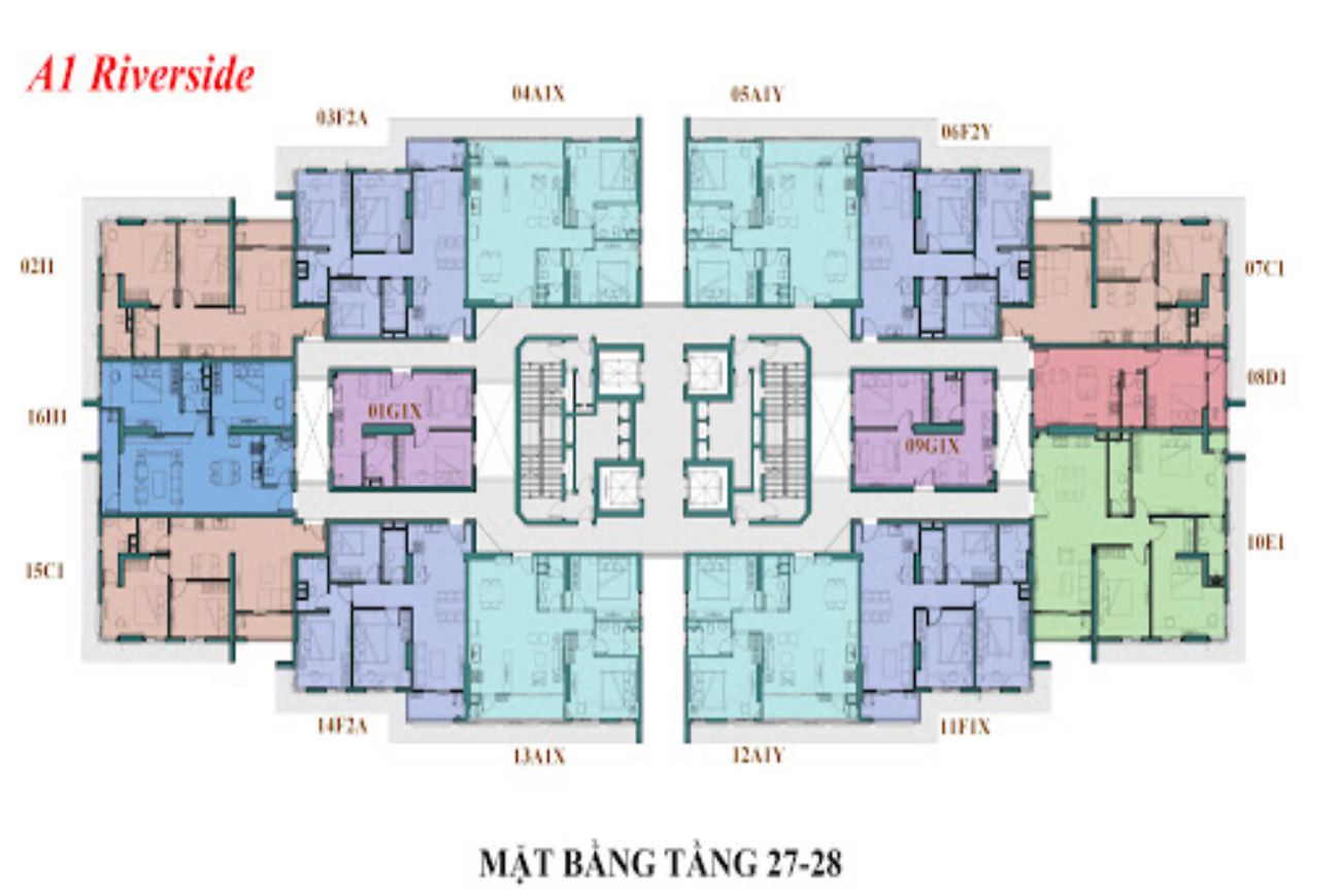 Mặt bằng A1 Riverside Quận 7