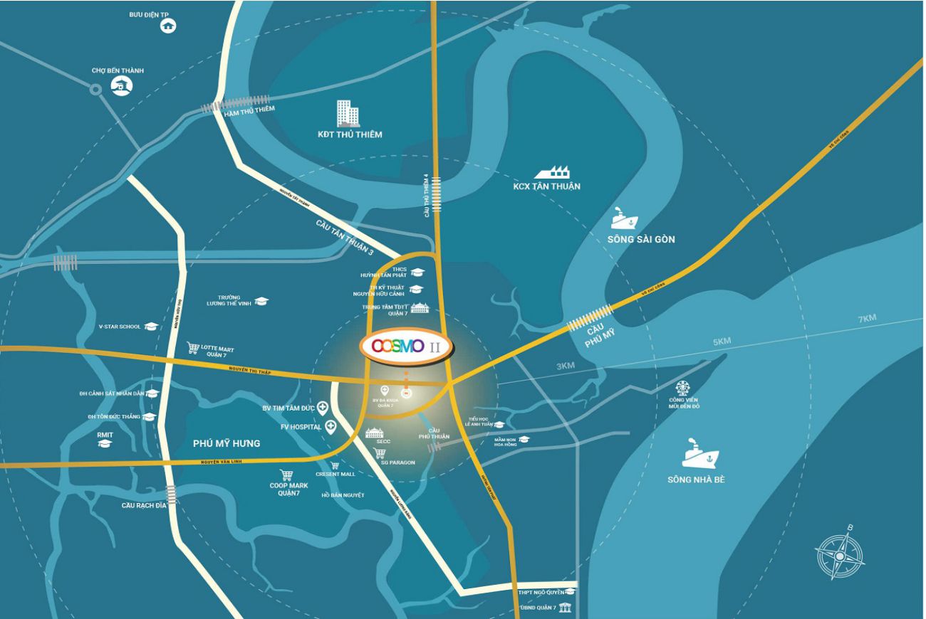 Vị trí Cosmo City Quận 7