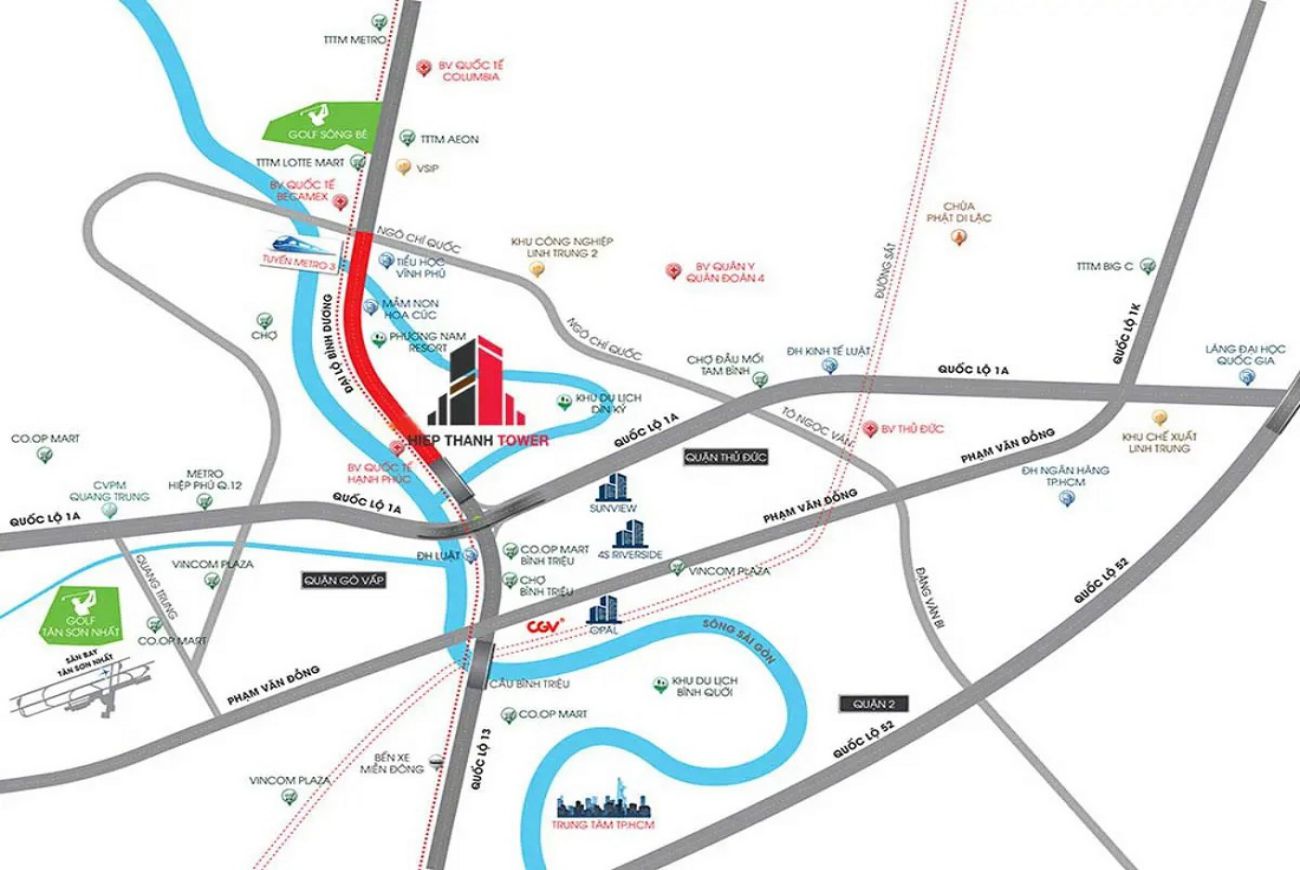 Vị trí Hiệp Thành Tower