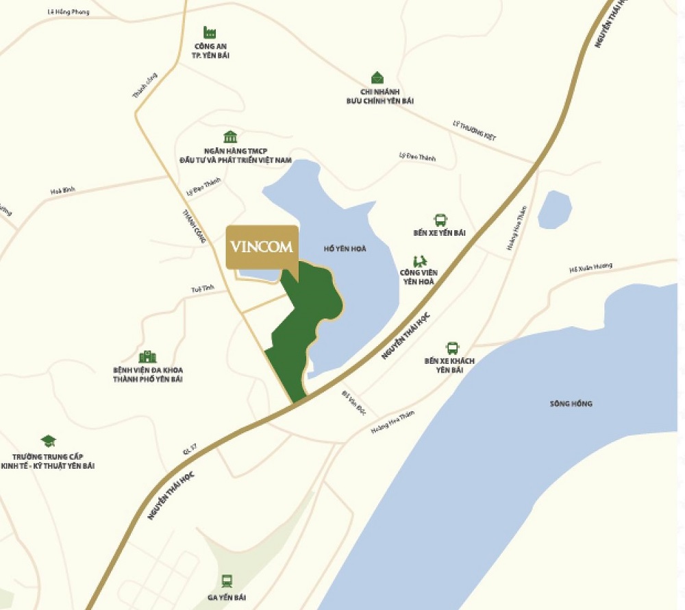 Vị trí Vincom Yên Bái