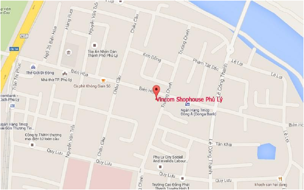 Vị trí Vincom Phủ Lý