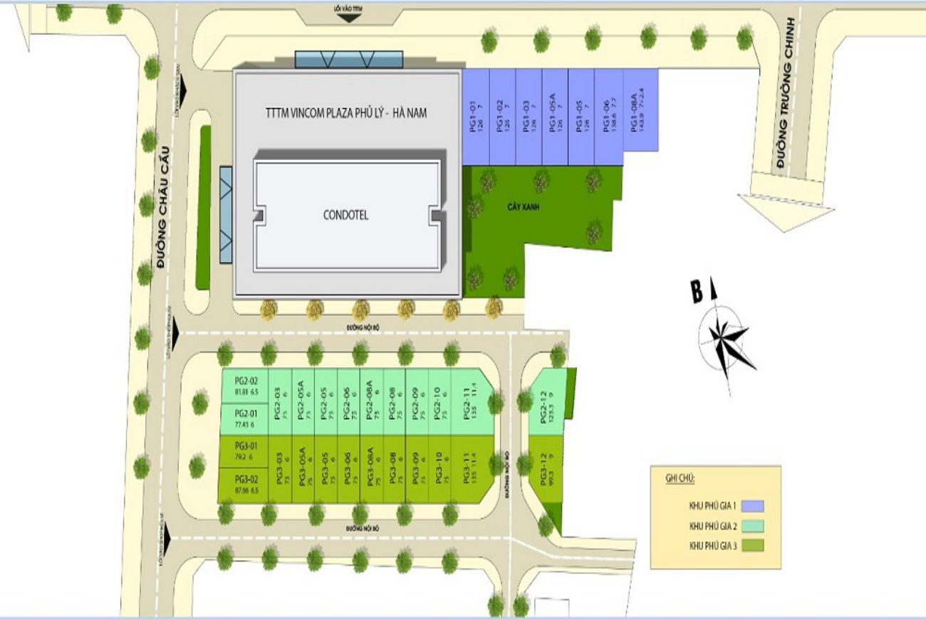 Mặt bằng Vincom Phủ Lý