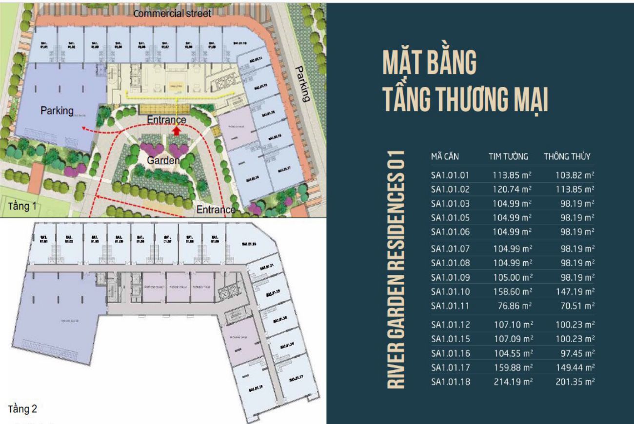 Mặt bằng River Garden Residences