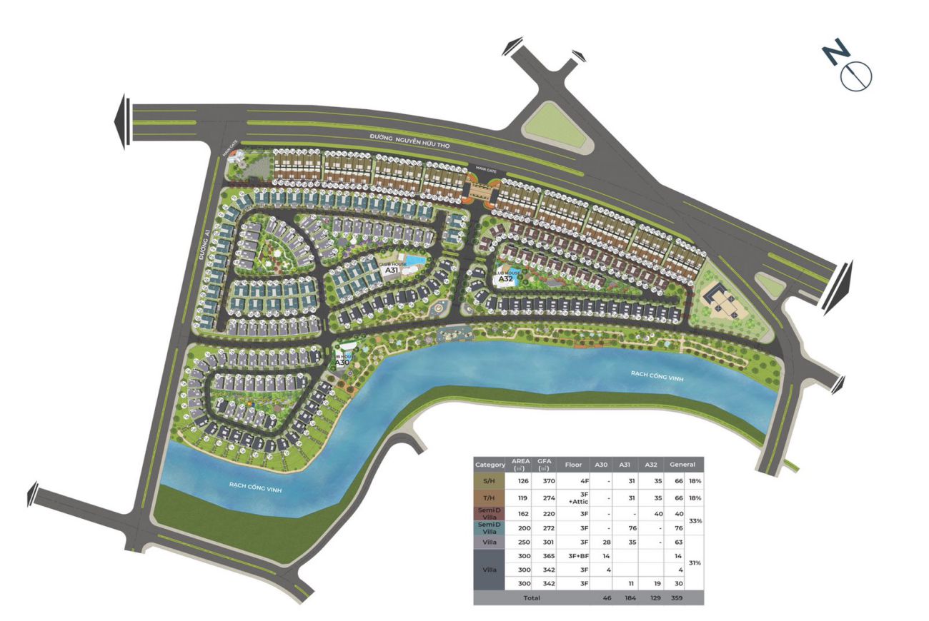 Mặt bằng Zeit Xii River County Nhà Bè