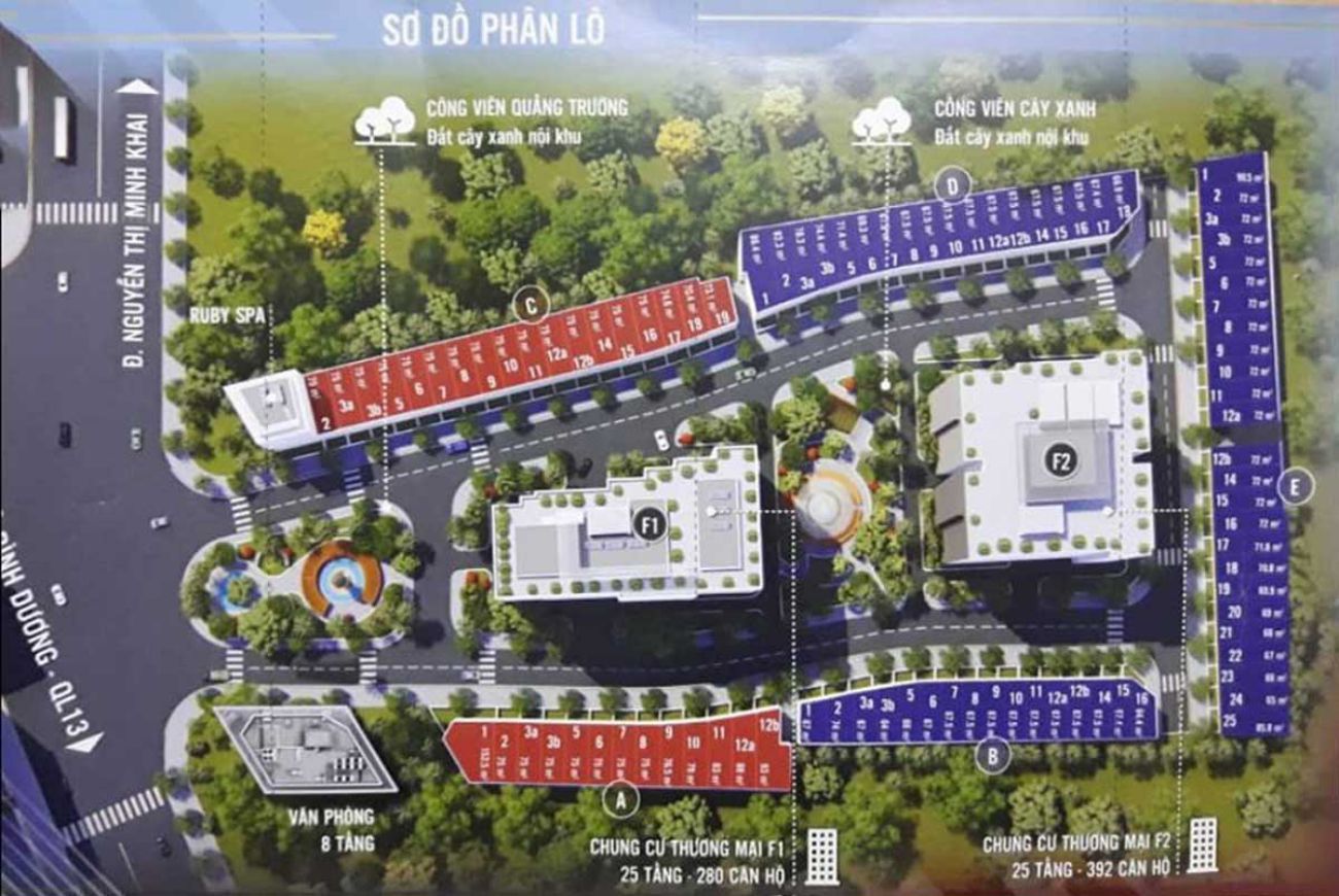 Mặt bằng dự án Anderson Park Bình Dương