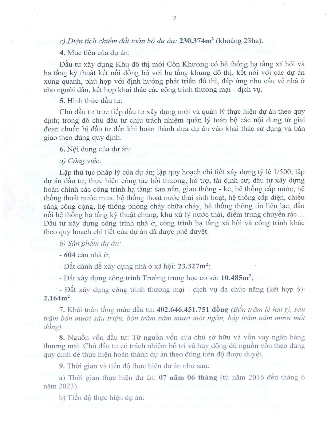 Pháp lý dự án Cồn Khương Diamond City Cần Thơ