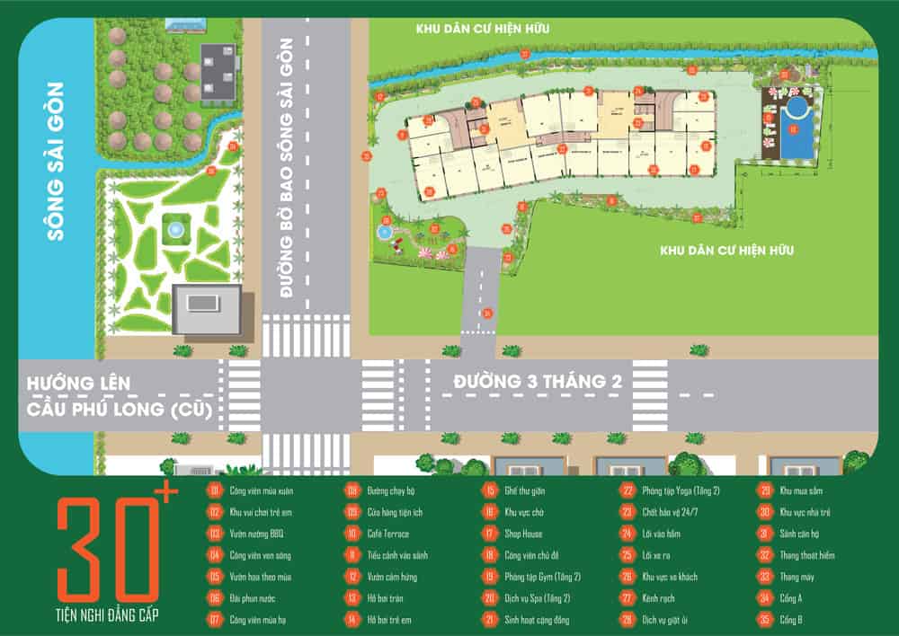 Tiện ích nội khu Vista Riverside Bình Dương