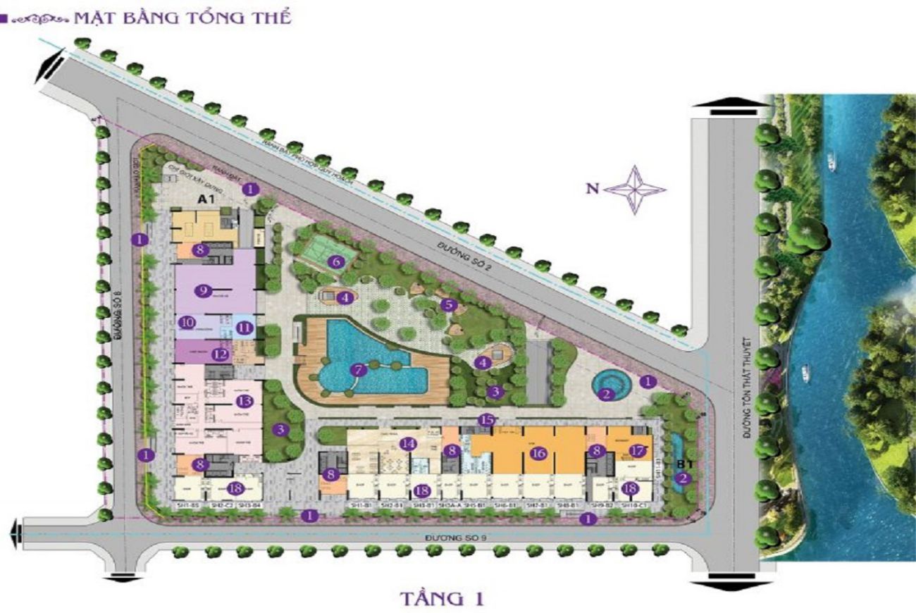 Mặt bằng Charmington Iris Quận 4
